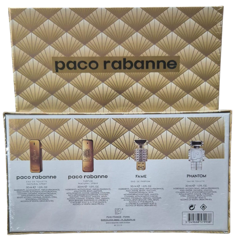 Paco Rabanne 1 Million Phantom/Fame Gift Set (4x30ml)